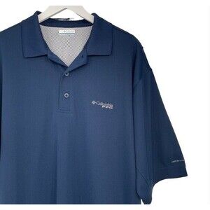 Columbia PFG Perfect Cast Polo Shirt Carbon Large Tall 32”L UV Ultra Wick Vent